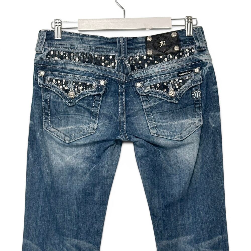 Miss Me Boot Blingy Mob Wife Denim Blue Jeans Style JE5392B2L (30)